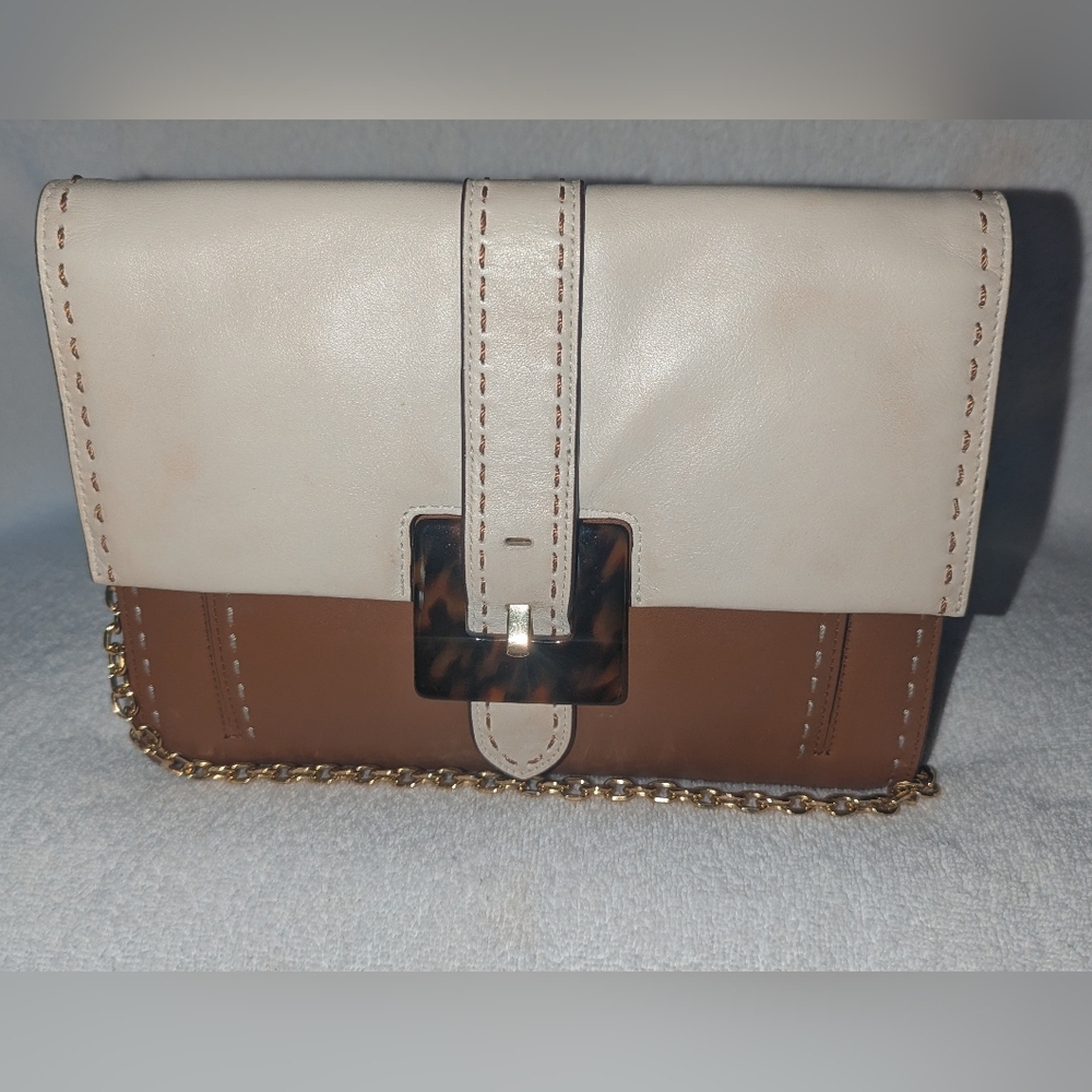 Lauren Ralph Lauren Heyworth leather clutch shoulder bag.